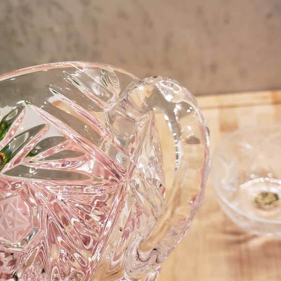 Antique Crystal Milk and Creamer cups made in Yogoslavia - Picture 9 of 9